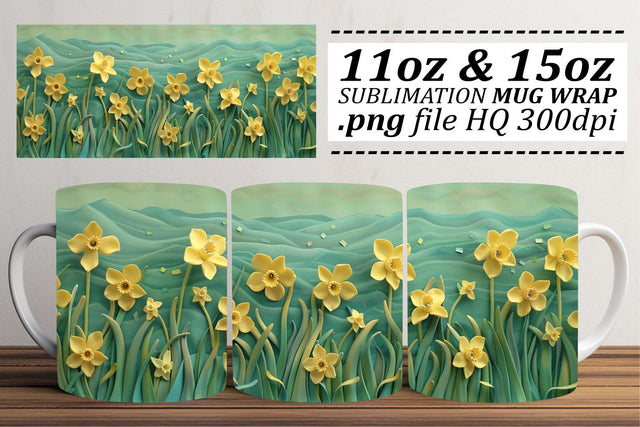 Floral Radiance Cup Wrap - Spring's Sublimated Beauty Sublimation afrosvg 