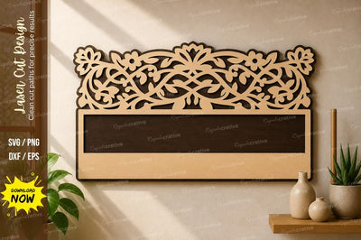 Floral Rectangle Frame laser Cut svg Cutting file SVG Regulrcrative 
