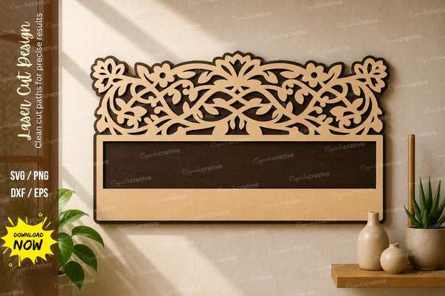 Floral Rectangle Frame laser Cut svg Cutting file SVG Regulrcrative 