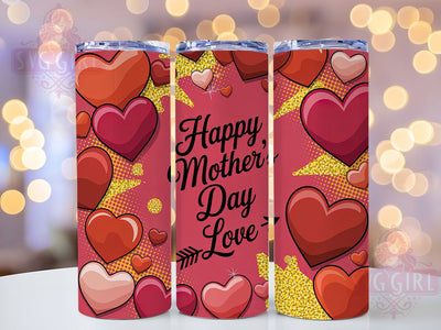 Floral Red Roses 20oz Tumbler, Red Roses, Floral Mom, Happy Mother's Day, Love You Mom, Sublimation Design, Tumbler Wrap Sublimation SvggirlplusArt 
