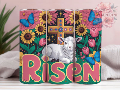 Floral Risen Lamb Faith Tumbler, Christian Cross Tumbler, Floral Faith Wrap, Stylish 20oz Wrap, Sublimation Design, Trendy Gift Idea, Inspirational Easter Tumbler Sublimation Li Zamperini 