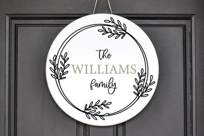 Floral Round Family monogram SVG Farmhouse Sign SVG SVG zoellartz 