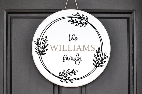 Floral Round Family monogram SVG Farmhouse Sign SVG SVG zoellartz 