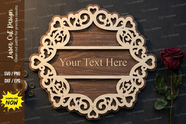 Floral Round Frame laser Cut svg Cutting file, floral frame svg, round floral svg SVG Regulrcrative 