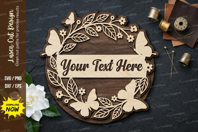 Floral Round Frame laser Cut svg Cutting file SVG Regulrcrative 