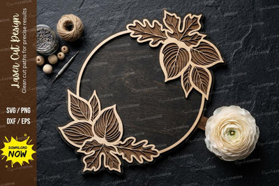 Floral Round Frame laser Cut svg Cutting file SVG Regulrcrative 