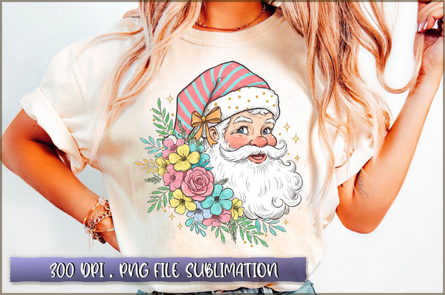 Floral Santa Claus Sublimation Sublimation Shetara Begum 