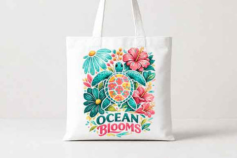 Floral Sea Turtle Sublimation PNG Coastal Ocean Wildlife Digital Download SVG BillahCrafts 