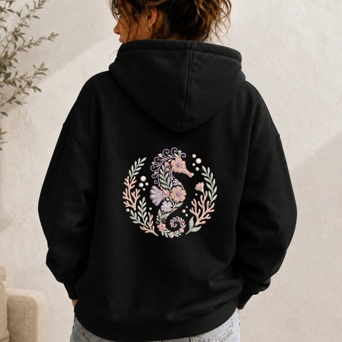 Floral Seahorse Ocean Machine Embroidery Design PES DST Stitch Pattern Files Embroidery/Applique DESIGNS PatternFeed8 