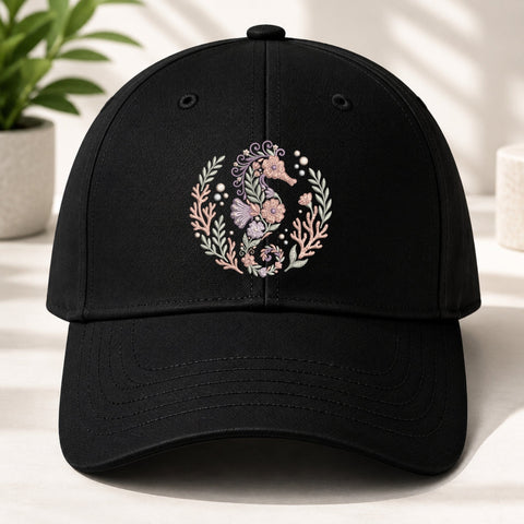 Floral Seahorse Ocean Machine Embroidery Design PES DST Stitch Pattern Files Embroidery/Applique DESIGNS PatternFeed8 
