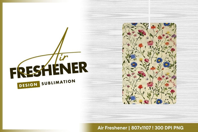 Floral seamless pattern with butterfly air freshener png Sublimation Regulrcrative 