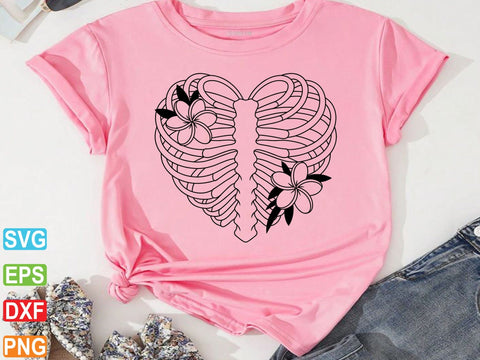 Floral Skeleton Anatomy SVG, Skeleton Svg SVG artprintfile 