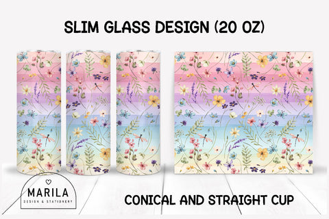 Floral Skinny Tumbler sublimation designs #2 Sublimation Marilakits 