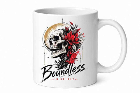 Floral Skull PNG Boundless Spirit Sublimation Design Digital Download SVG BillahCrafts 