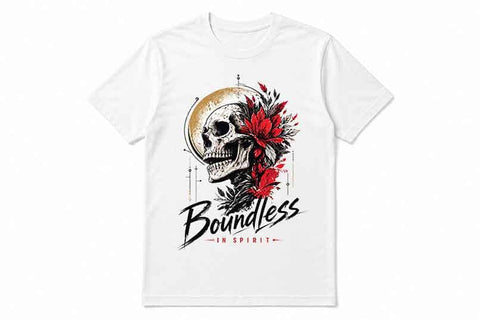 Floral Skull PNG Boundless Spirit Sublimation Design Digital Download SVG BillahCrafts 