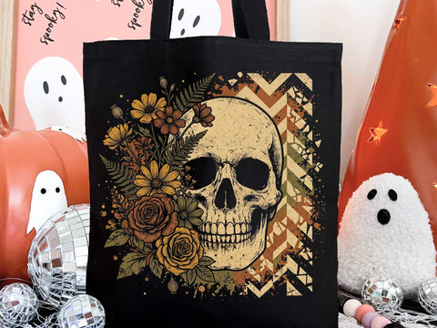 Floral Skull PNG, Gothic Botanical Skull Design SVG DesignDestine 