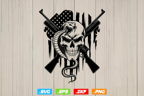 Floral Snake Skull Svg Bundle, Skull Clipart Silhouette SVG Creativeart88 