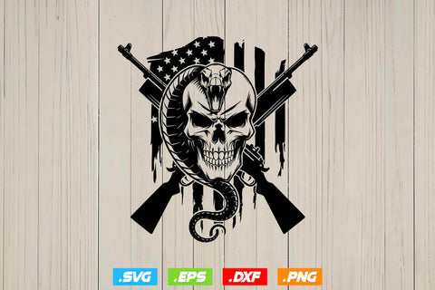 Floral Snake Skull Svg Bundle, Skull Clipart Silhouette SVG Creativeart88 