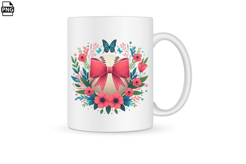 Floral Spring Coquette Baseball PNG Printable File Sublimation Creativedesigntee 