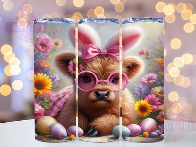 Floral Spring Highland Cow Tumbler, Highland Cow Tumbler, Rustic Farm Wrap, Floral Spring Cow Wrap, Whimsical Cow Wrap, Sublimation Design, Trendy Gift Idea Sublimation SvggirlplusArt 