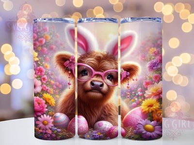 Floral Spring Highland Cow Tumbler, Highland Cow Tumbler, Rustic Farm Wrap, Floral Spring Cow Wrap, Whimsical Cow Wrap, Sublimation Design, Trendy Gift Idea Sublimation SvggirlplusArt 