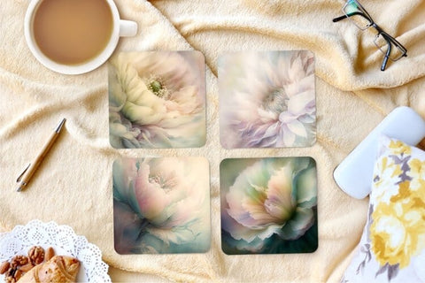 Floral Square Coaster sublimations designs. Flower png Sublimation Angelina Semenova 