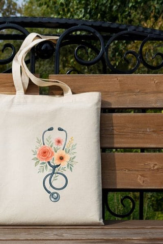 Floral Stethoscope illustration bundle – Medical Print for Nurses & Doctors – Feminine Healthcare Decor, Nurse Graduation Gift SVG The STEM Teacher 