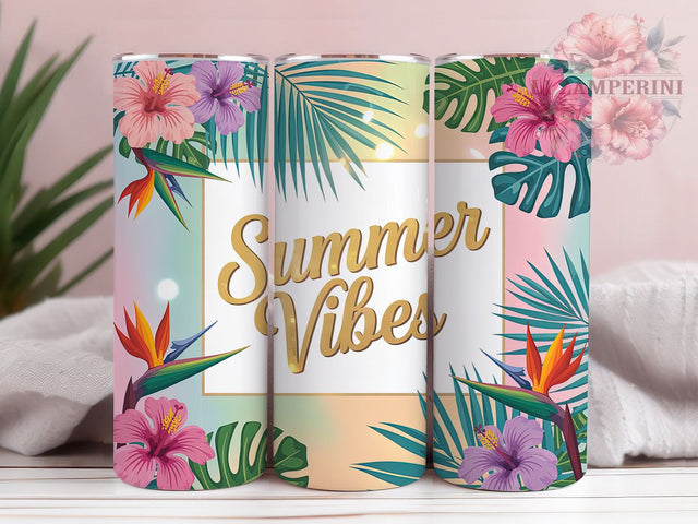 Floral Summer Garden Tumbler Wrap, Floral Pattern Gift, Garden Summer Theme, Botanical Tumbler, Flower Lover Gift, Summer Bloom Design, Feminine Summer Art Sublimation Li Zamperini 