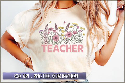 Floral Teacher Appreciation Sublimation Sublimation Shetara Begum 