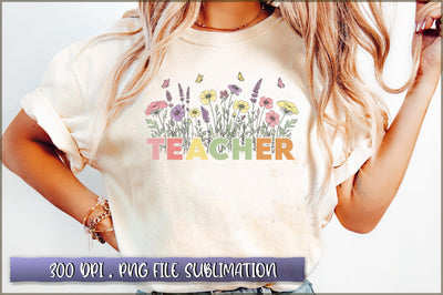 Floral Teacher Appreciation Sublimation Sublimation Shetara Begum 