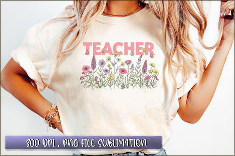 Floral Teacher Appreciation Sublimation Sublimation Shetara Begum 