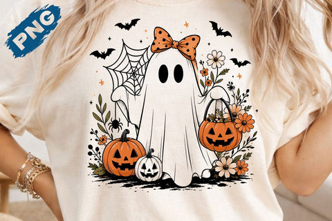Floral Teacher Halloween Png, Halloween Teacher Pencil Png, Trick or Teach, Funny Teacher Png, Spooky Teacher Sublimation, Cute Ghost Png SVG DesignDestine 