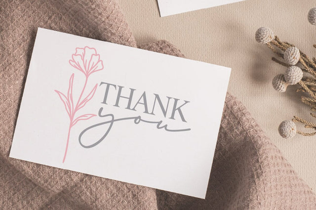 Floral Thank You Art SVG RFCreative 