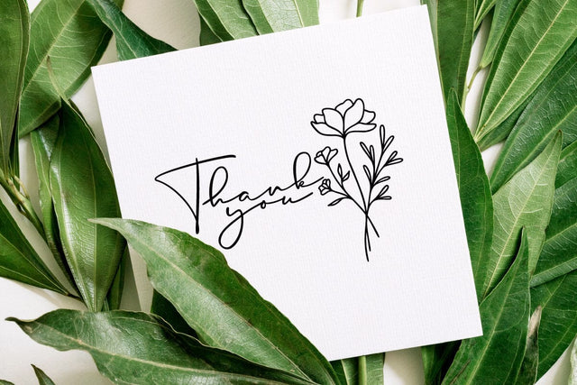 Floral Thank You Design SVG RFCreative 