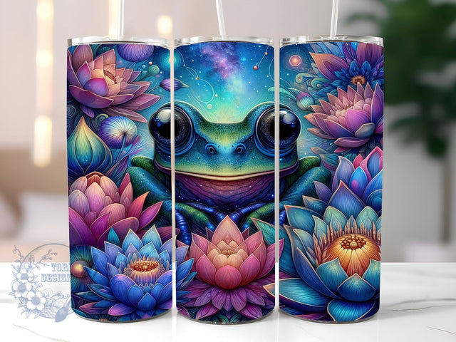 Floral Tree Frog 20oz Skinny Tumbler, Nature Frog Tumbler Png, Straight & Tapered Tumbler Wrap, Instant Digital Download Sublimation ToriDesigns 