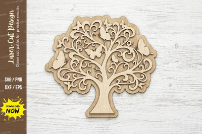Floral Tree Mandala laser cut svg File SVG Regulrcrative 