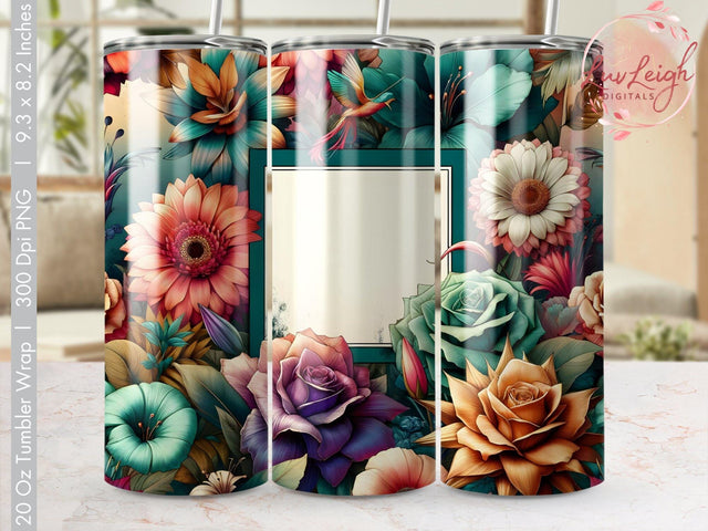 Floral Tumbler Wrap, Digital Tumbler Wrap, Flower Design Tumbler PNG, Custom Tumbler Wrap Sublimation Luvleigh Digitals 