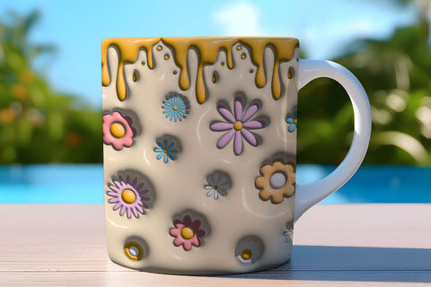 Floral Tumbler Wrap Png 3D Design 3D Paper Rupkotha 