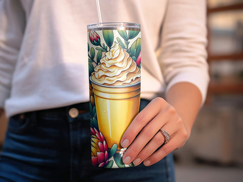 Floral Tumbler Wrap PNG, Colorful Flower Tumbler Design, Custom Tumbler Template Sublimation Luvleigh Digitals 