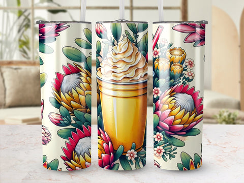 Floral Tumbler Wrap PNG, Colorful Flower Tumbler Design, Custom Tumbler Template Sublimation Luvleigh Digitals 