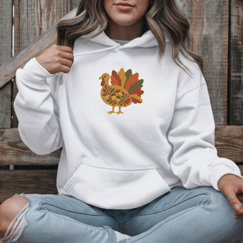 Floral Turkey Embroidery Design – Thanksgiving Fall Turkey Autumn Leaves Acorn Machine Embroidery File Embroidery/Applique DESIGNS PatternFeed8 