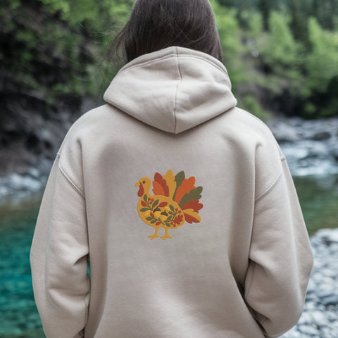 Floral Turkey Embroidery Design – Thanksgiving Fall Turkey Autumn Leaves Acorn Machine Embroidery File Embroidery/Applique DESIGNS PatternFeed8 
