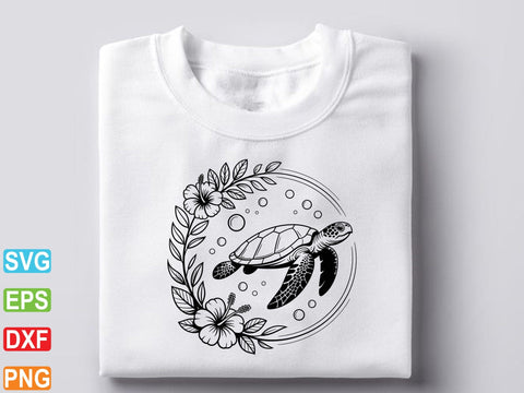 Floral Turtle svg, Flower Turtle svg SVG artprintfile 