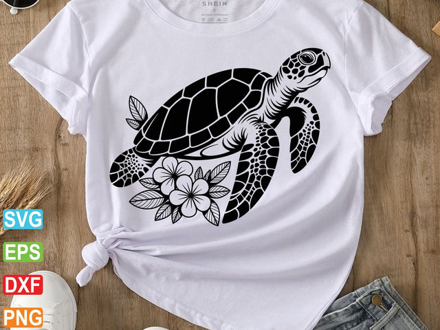 Floral Turtle svg, Flower Turtle svg SVG artprintfile 