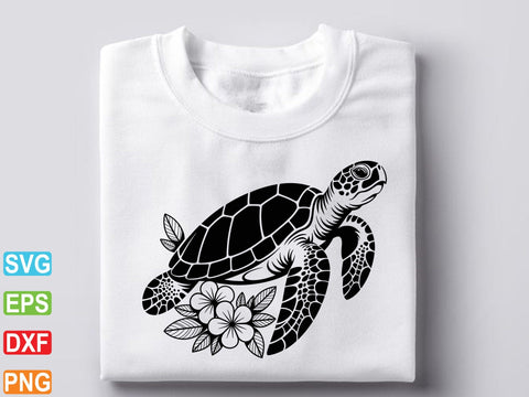 Floral Turtle svg, Flower Turtle svg SVG artprintfile 