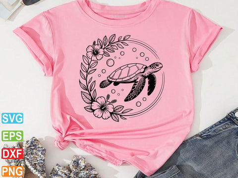 Floral Turtle svg, Flower Turtle svg SVG artprintfile 