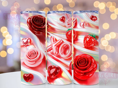 Floral Valentine Love Tumbler, Valentine Flowers Wrap, Cute Hearts Cup, Romantic Sublimation Design, Valentine Gift Tumbler, Sweet Floral Wrap, Adorable Love Cup Sublimation SvggirlplusArt 