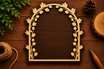 Floral Vine Arch Laser Cut Svg File Design SVG Regulrcrative 