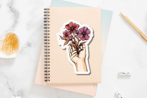 Floral Vinyl Sticker Bundle Sublimation Regulrcrative 