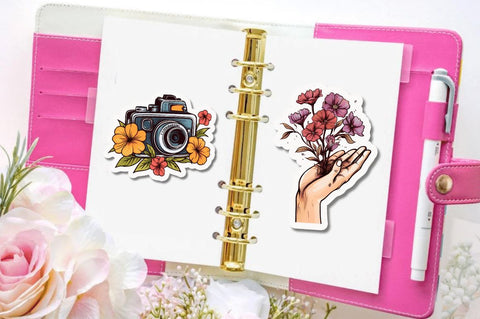 Floral Vinyl Sticker Bundle Sublimation Regulrcrative 